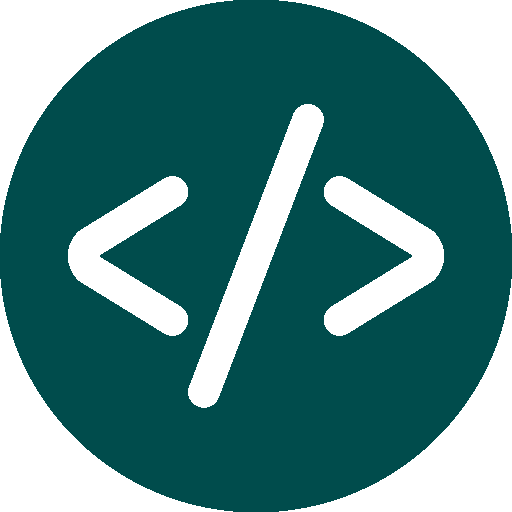 Icon representing code with pointed brackets.