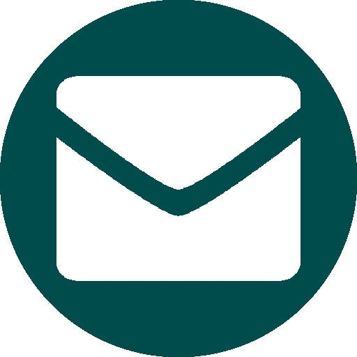 Email icon, outline of an envelope.